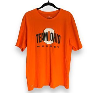 Nike Dri-Fit Shirt Team Ohio Hockey Lakewood Orange Mens Large L
